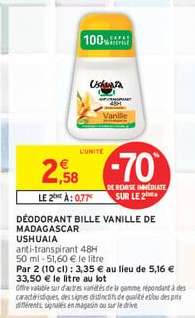Déodorant Bille Vanille de Madagascar Ushuaïa