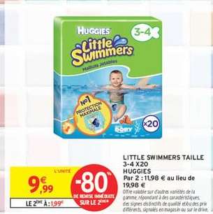 LITTLE SWIMMERS TAILLE 3-4 X20