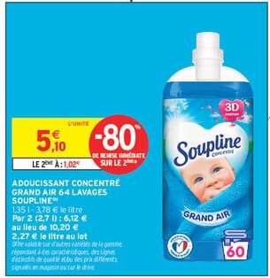 Soupline Concentré Grand Air 64 Lavages