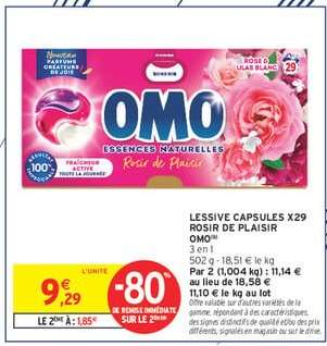 LESSIVE CAPSULES X29 ROSIR DE PLAISIR OMO