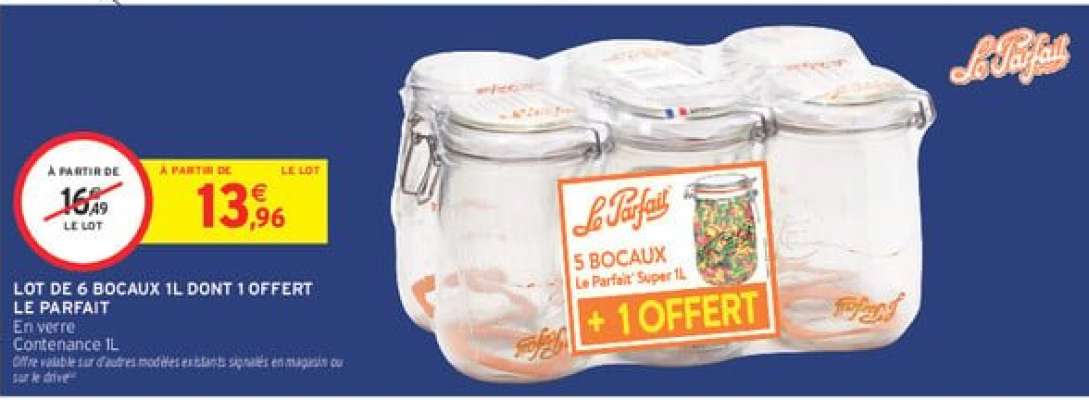 Lot de 6 bocaux Le Parfait