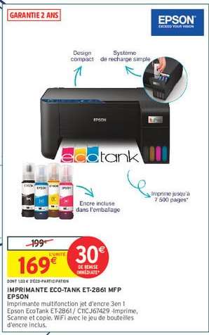 IMPRIMANTE ECO-TANK ET-2861 MFP EPSON