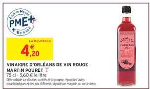 Vinaigre D'orléans De Vin Rouge Martin Pouret