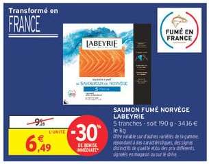 Saumon Fumé Norvège 'Labeyrie'