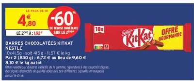 BARRES CHOCOLATÉES KITKAT NESTLÉ