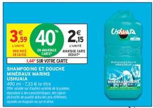 SHAMPOOING ET DOUCHE MINERAUX MARINS USHUAIA
