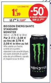 BOISSON ÉNERGISANTE STANDARD MONSTER