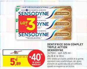 DENTIFRICE SOIN COMPLET TRIPLE ACTION 'SENSODYNE'
