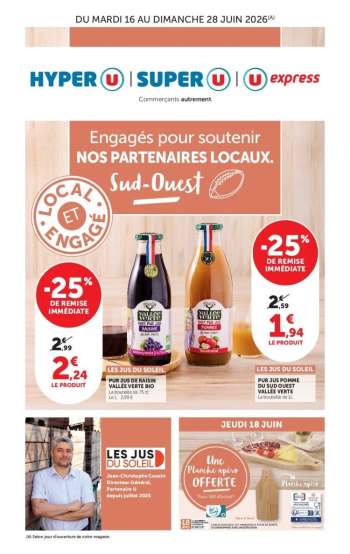 Catalogue Magasins U - 16/06/2026 - 28/06/2026.