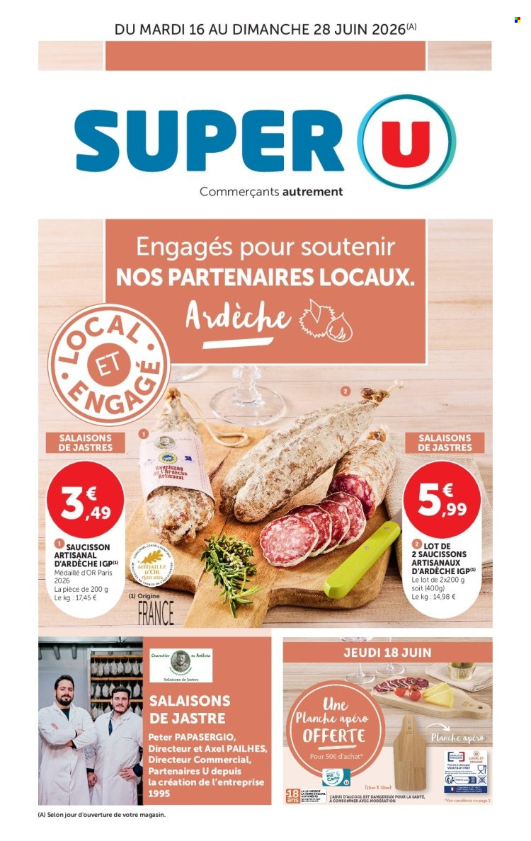 Catalogue SUPER U - 16/06/2026 - 28/06/2026. Page 1