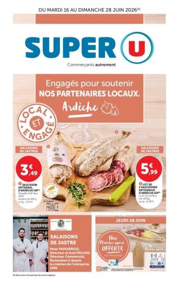 Catalogue SUPER U - 16/06/2026 - 28/06/2026.