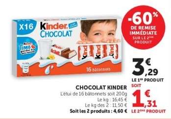 CHOCOLAT KINDER