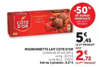 Mignonnette Lait Côte D'or