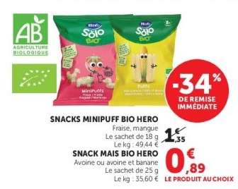 SNACKS MINIPUFF BIO HERO