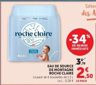 EAU DE SOURCE DE MONTAGNE ROCHE CLAIRE
