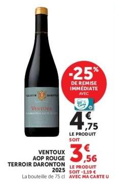 Ventoux AOP Rouge Terroir Daronnton 2025