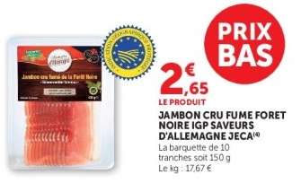JAMBON CRU FUME FORET NOIRE IGP SAVEURS D'ALLEMAGNE JECA