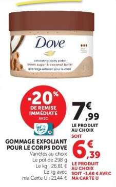 GOMMAGE EXFOLIANT POUR LE CORPS DOVE