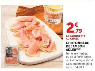 CHIFFONNADE DE JAMBON ADLER