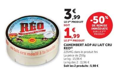 Camembert AOP au Lait Cru Réo
