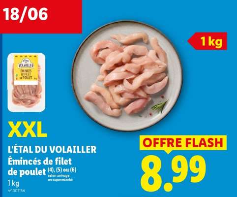 L'ÉTAL DU VOLAILLER Émincés de filet de poulet