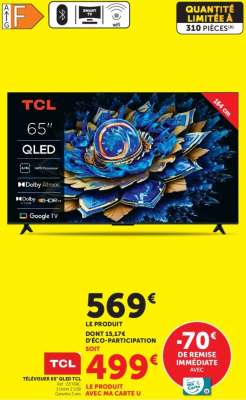Téléviseur 65" QLED TCL