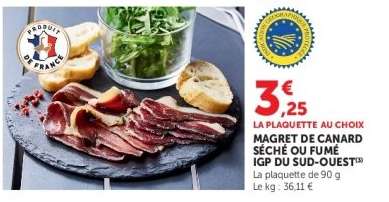 MAGRET DE CANARD SÉCHÉ OU FUMÉ IGP DU SUD-OUEST