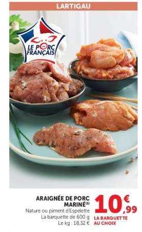 ARAIGNÉE DE PORC MARINÉ