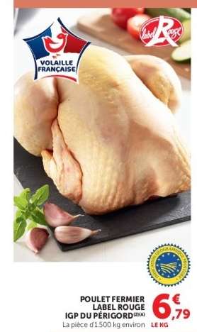 POULET FERMIER LABEL ROUGE IGP DU PÉRIGORD
