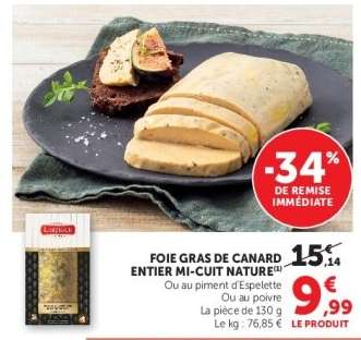 FOIE GRAS DE CANARD ENTIER MI-CUIT NATURE