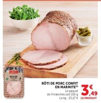 Rôti de porc confit en marmite