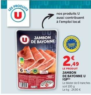 JAMBON DE BAYONNE U IGP