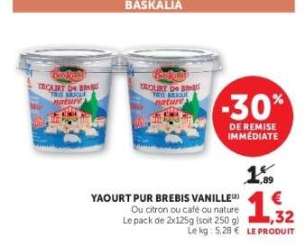 YAOURT PUR BREBIS VANILLE