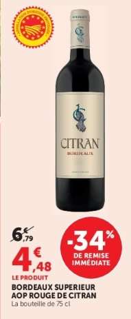 BORDEAUX SUPERIEUR AOP ROUGE DE CITRAN