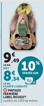 Pintade Fermière Label Rouge