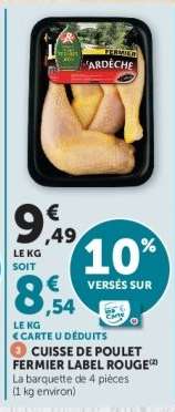 Cuisse de poulet Fermier Label Rouge