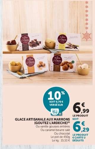 GLACE ARTISANALE AUX MARRONS (GOUTEZ L'ARDECHE)