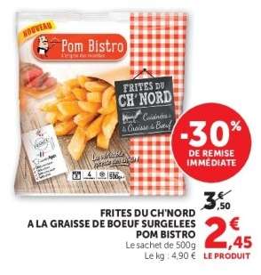 FRITES DU CH'NORD A LA GRAISSE DE BOEUF SURGELEES POM BISTRO