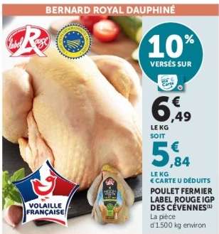 POULET FERMIER LABEL ROUGE IGP DES CÉVENNES