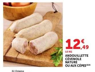 ANDOUILLETTE CÉVENOLE NATURE OU AUX CÈPES