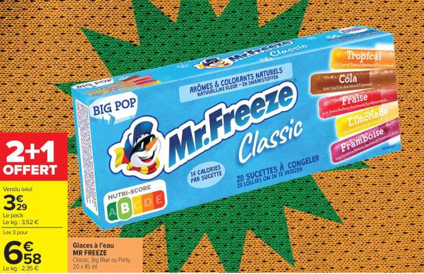 Glaces à l'eau MR FREEZE