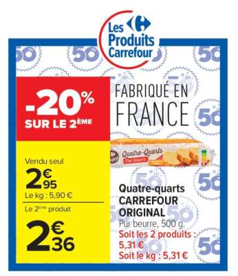 Quatre-quarts CARREFOUR ORIGINAL