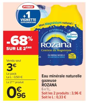 Eau Minérale Naturelle Gazeuse 'Rozana'