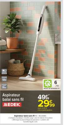 Aspirateur balai sans fil