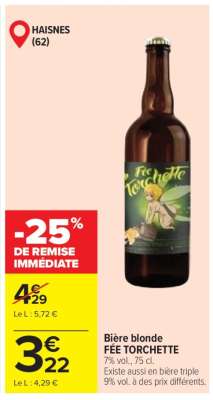 Bière blonde FÉE TORCHETTE
