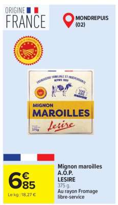 Mignon maroilles A.O.P. LESIRE