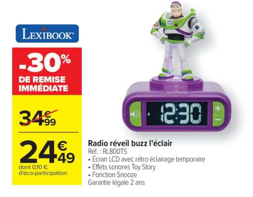 Radio réveil buzz l'éclair