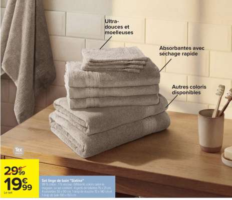 Set linge de bain 'Sixtine'