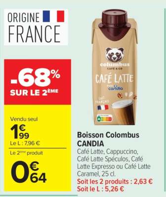 Boisson Colombus CANDIA