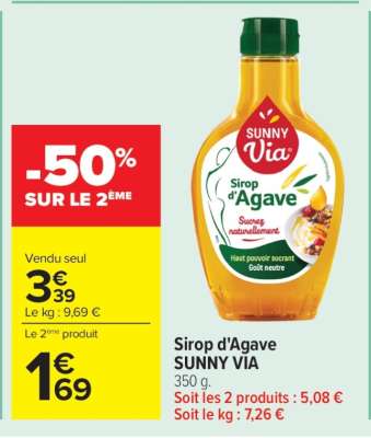 Sirop D'agave Sunny Via